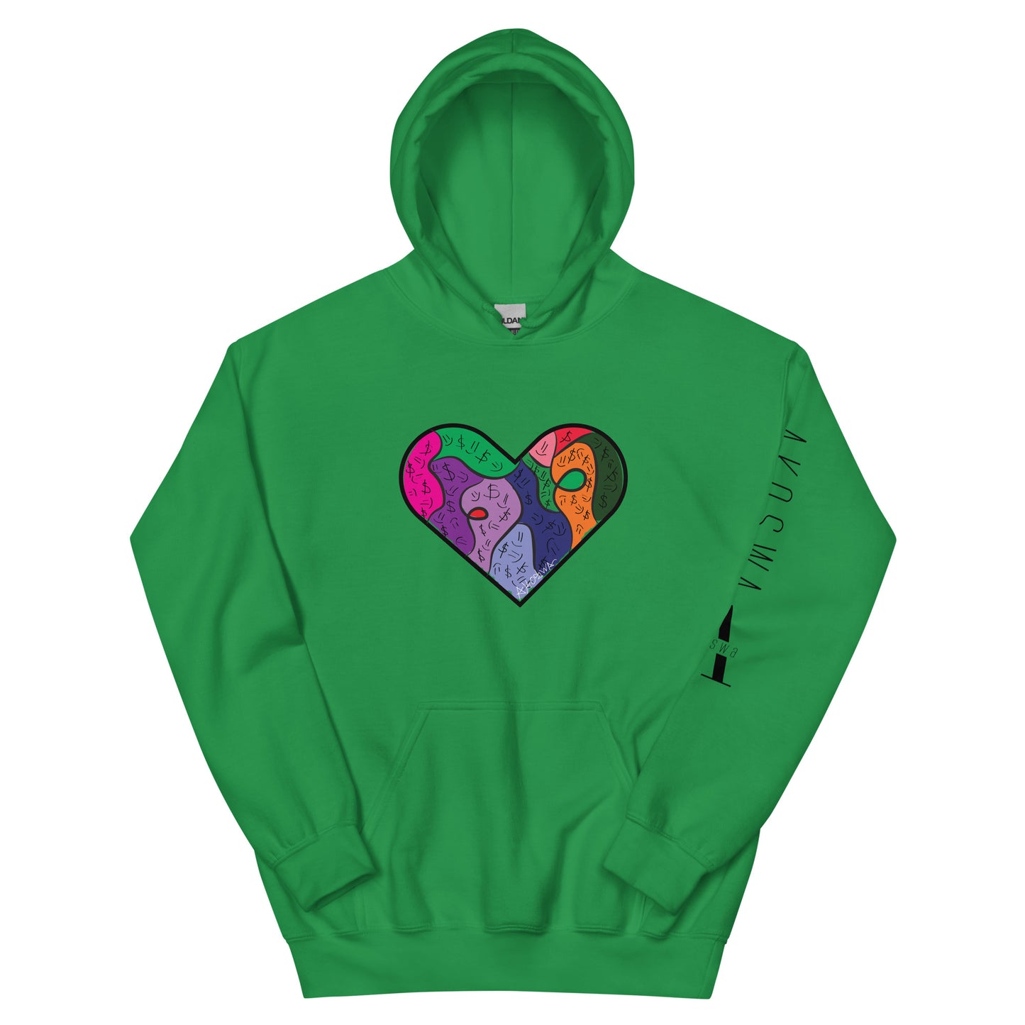 AKOSWA MULTI-COLOR HEART Unisex Hoodie