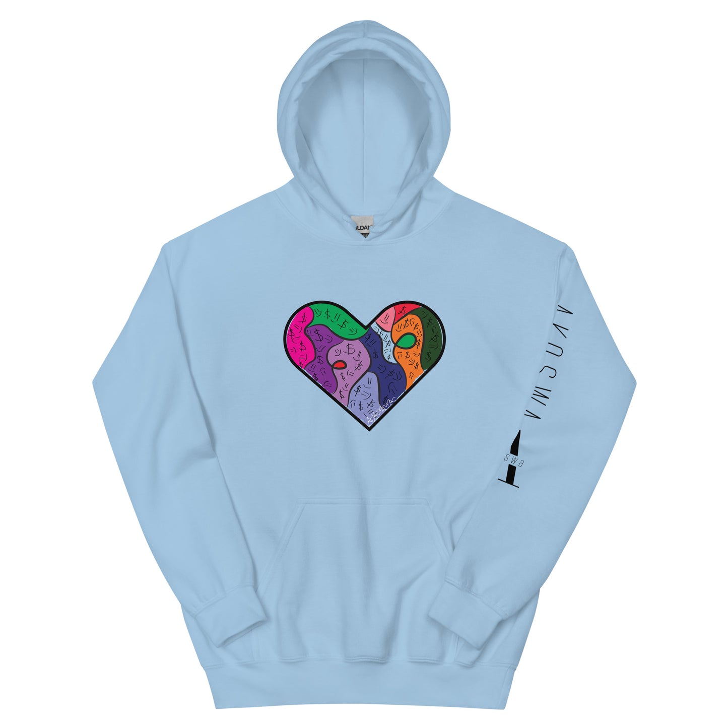 AKOSWA MULTI-COLOR HEART Unisex Hoodie