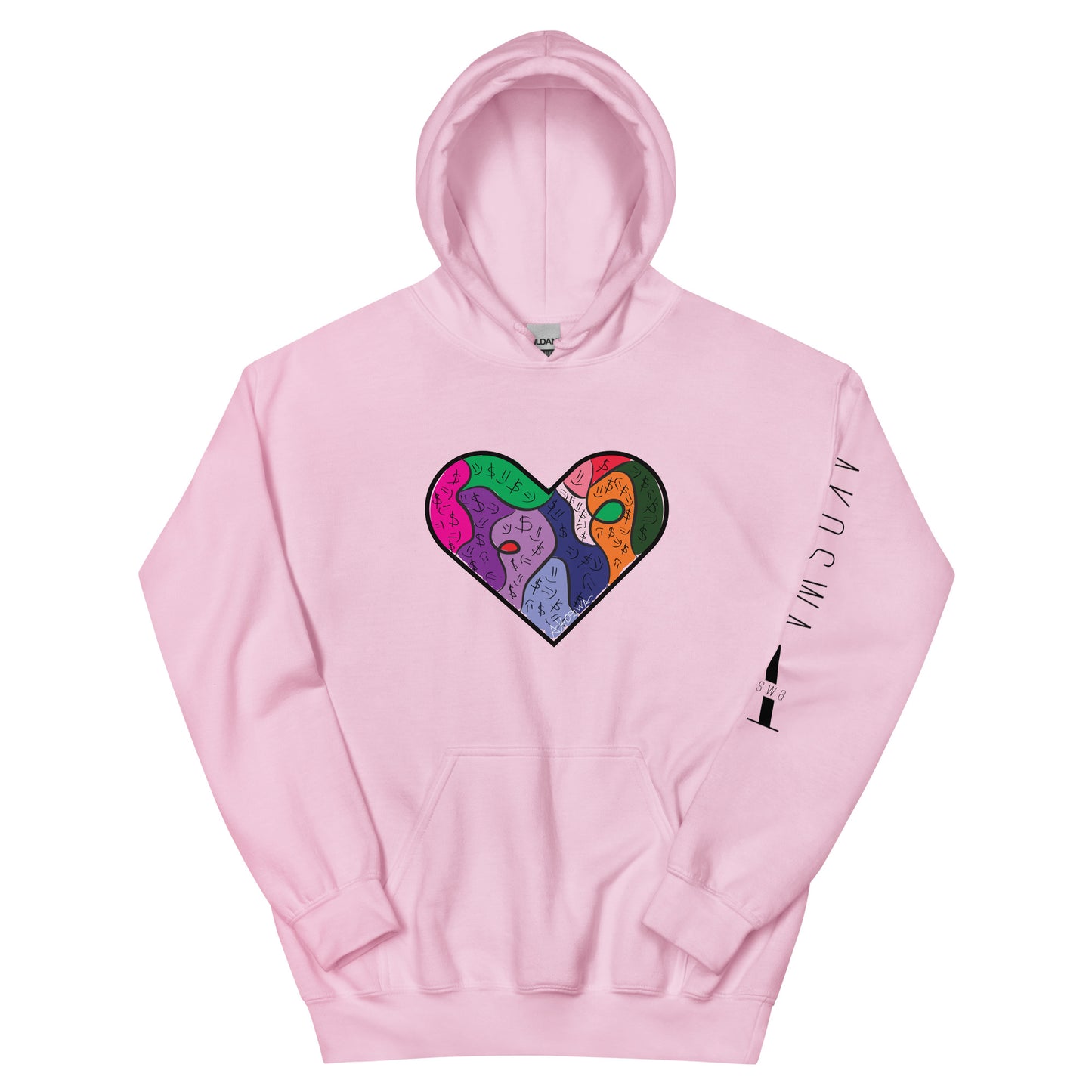 AKOSWA MULTI-COLOR HEART Unisex Hoodie