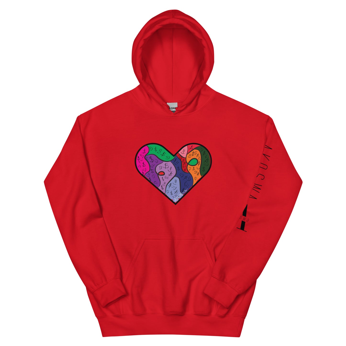 AKOSWA MULTI-COLOR HEART Unisex Hoodie