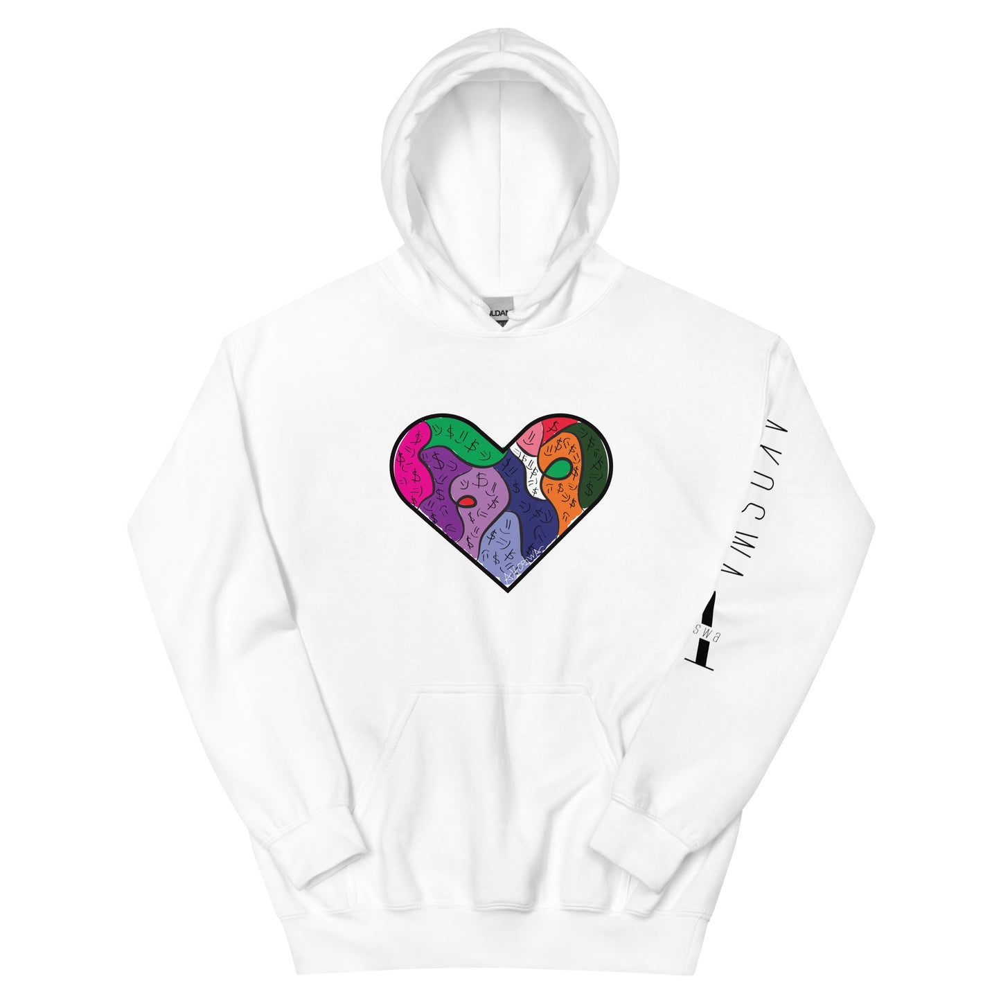 AKOSWA MULTI-COLOR HEART Unisex Hoodie